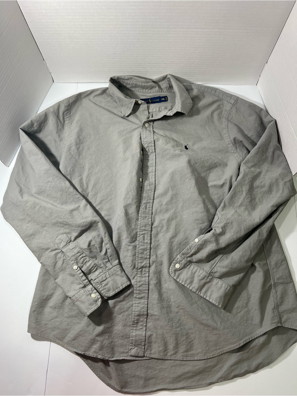 Polo by Ralph Lauren Men's Long-Sleeve Button-Down Shirt - Gray XXL